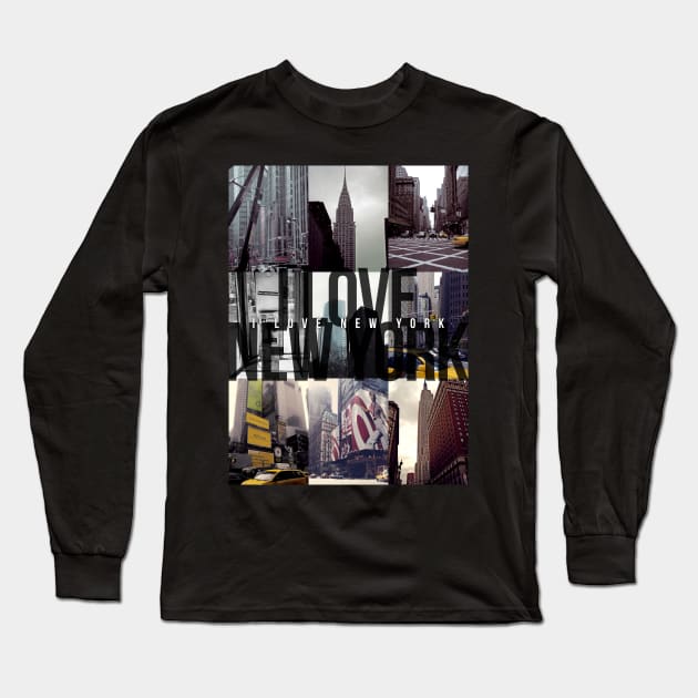 New York Long Sleeve T-Shirt by JavierMartinez